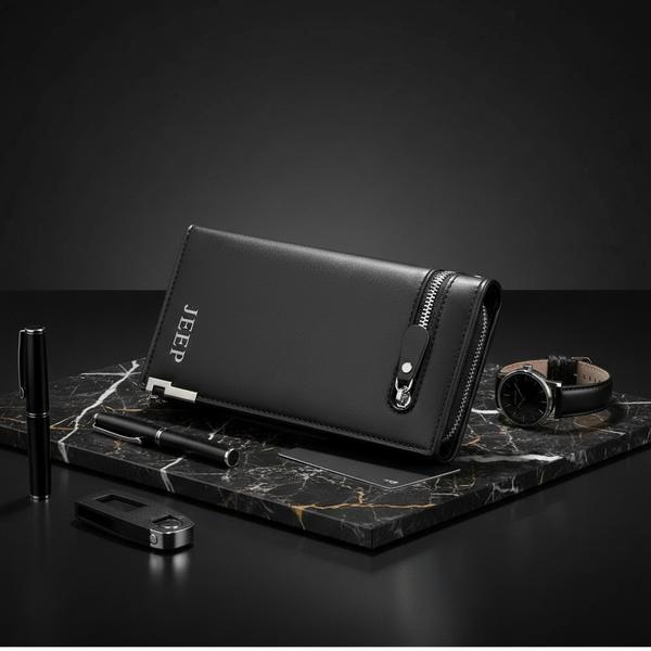 Black Premium Zip Wallet